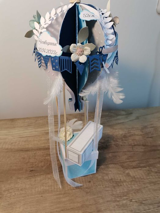 Покана за  кръстник балон или бебешка визитка