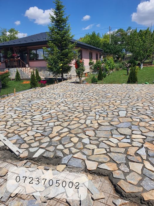 Piatra naturala de munte de Grecia 100%. Lucrez în toată Țara