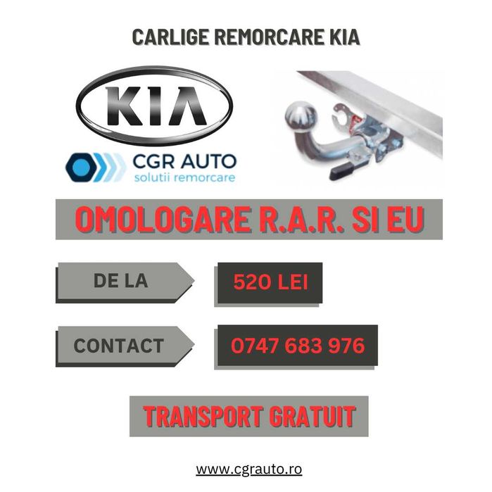 Carlige remorcare KIA omologate si durabile