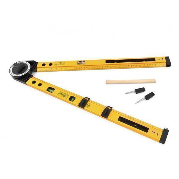 Механичен ъгломер, пергел и нивелир 2 х 500 мм нвм