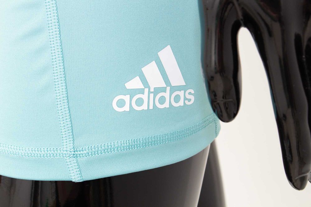 Adidas оригинален дамски къс клин за фитнес висока талия син М