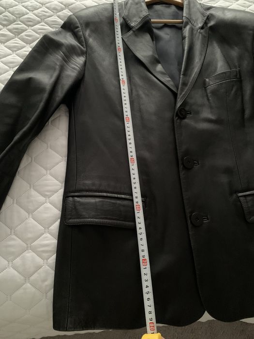 Естествена кожа мъжко сако