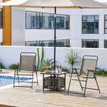 Set 2 scaune gradina pliante, cadru metal |YT 592847 Brown(2pcs)