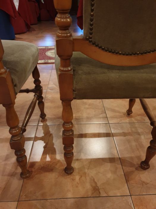 Scaune jilt din lemn 6 buc