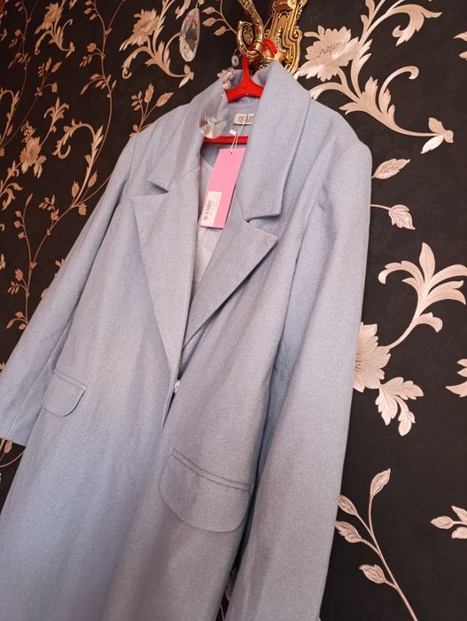 Шикарное женское длинное пальто из Pink Island, размер 48