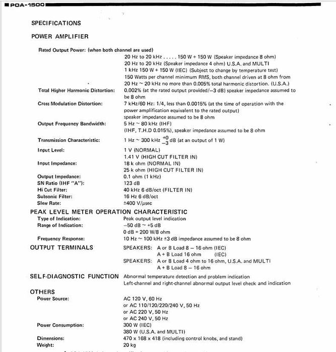 Denon Poa-1500, 2x150W ,VU-metre