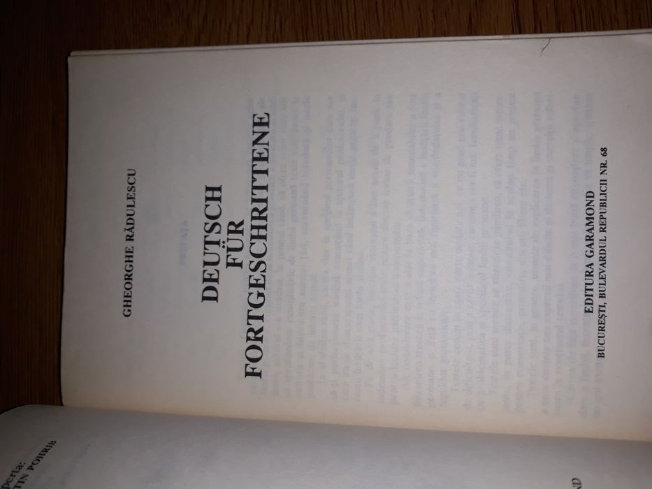 Germana pentru avansati - Gheorghe Radulescu