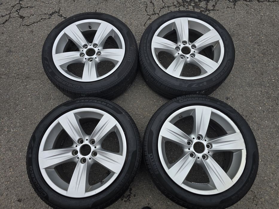 Jante Aliaj R18 BMW F10/F11 + Anvelope Vară 245/45R18 -7mm