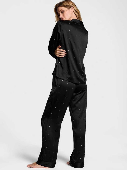 Pijama satinata cu strasuri Victoria,s Secret originala