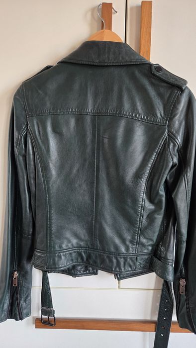 Barneys Original кожено зелено яке С
