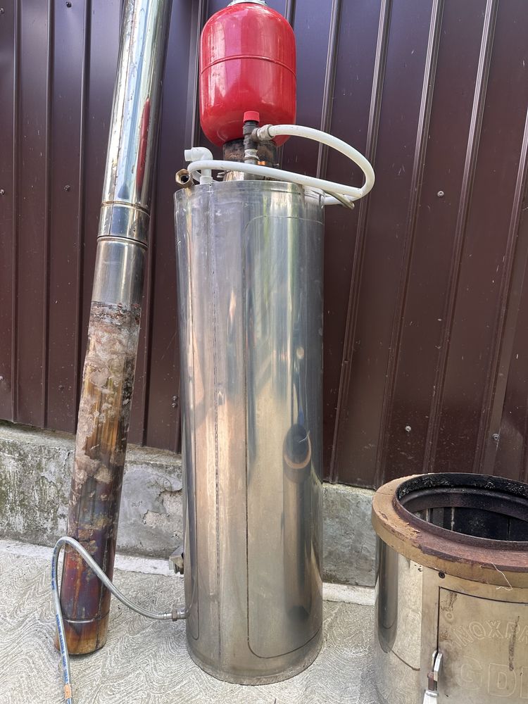 Boiler din inox mixt (electric si lemne)