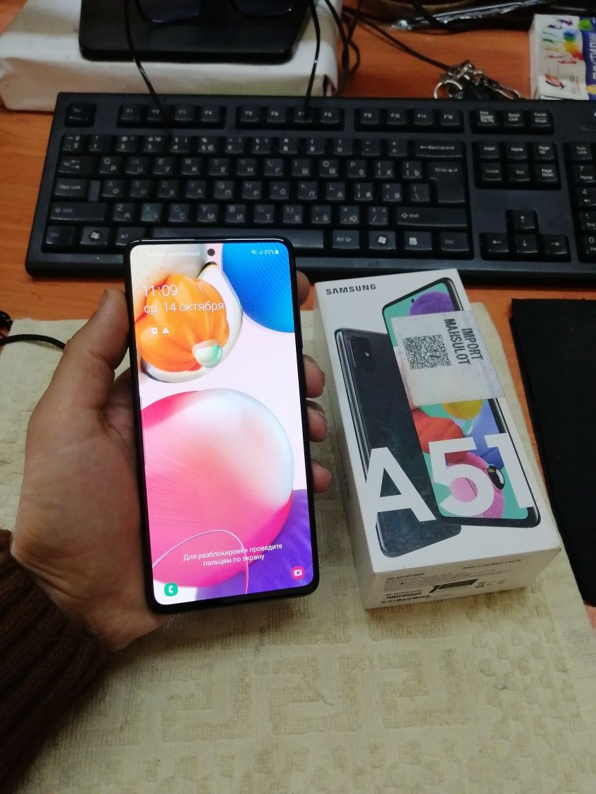 Samsung A51 64gb(2021) ideal ochilmagan usta kurmagan aybi yuq