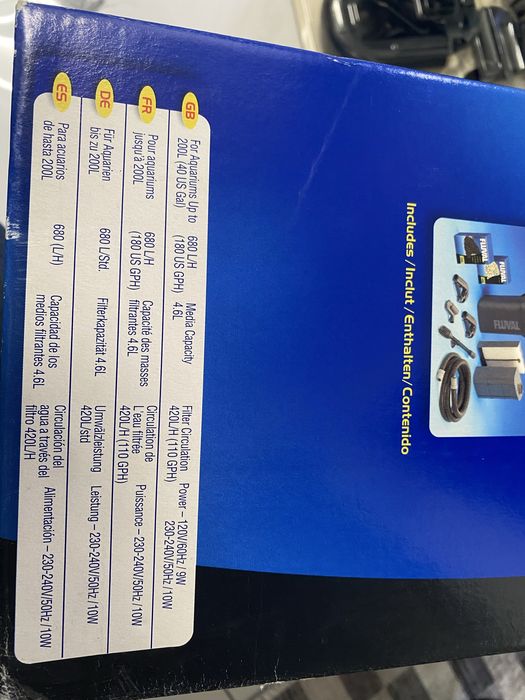 Filtru extern acvariu Fluval 205 nou