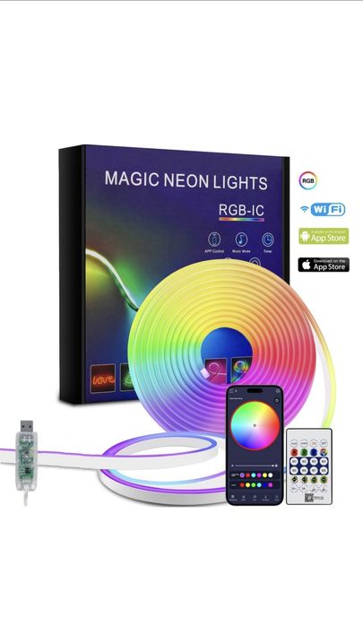 Banda Led RGB Neon Siliconata 5M