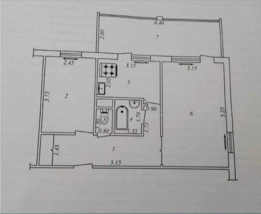 Продается 2 комнатная квартира, срочно 2/5/5