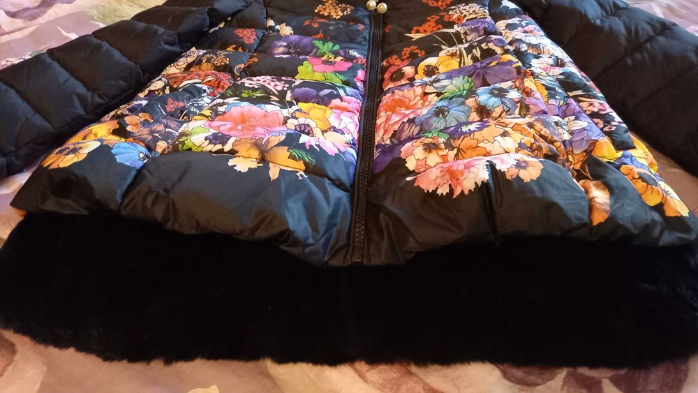 Чисто нови якета от 100% гъши пух с лисица за момиче 9-10 г.