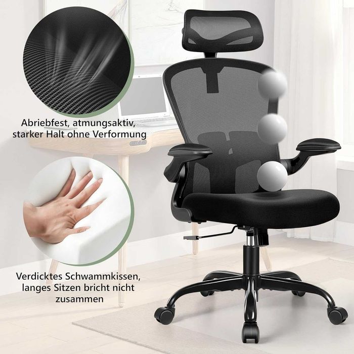 Scaun Ergonomic 3D adjust,Suport Spate+Tetiera+Cot, REDUS de la 900RON