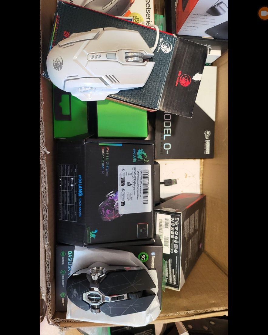 Геймърски аксесоар Чисто нова SkyLion бяла геймърска мишка RGB