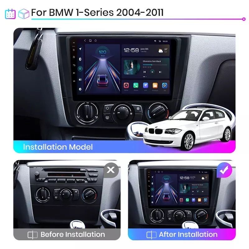 Navigatie Dedicata BMW X3 E83,e90,e46 Seria 1, E39 1,2,4,6 8 Gb Ram