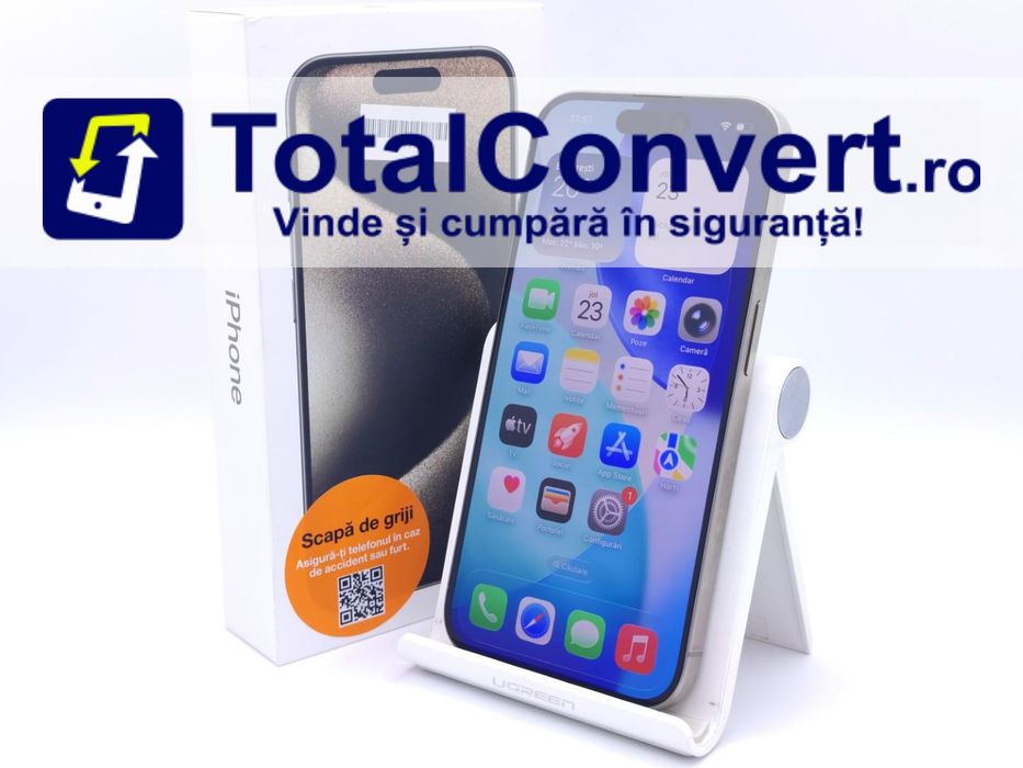 Apple iPhone 15 Pro 128GB Natural Titanium, Garantie 24 luni | #D87855