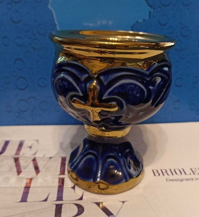 Светильня керамическая, окрашенная глазурью