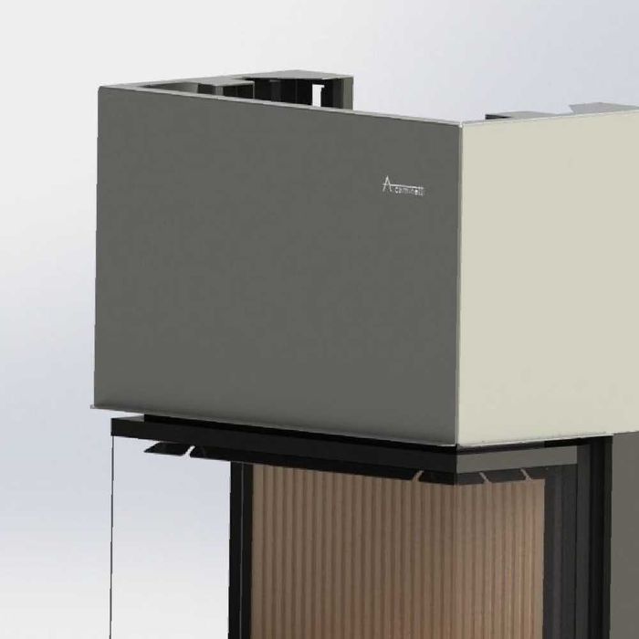 Focar de semineu pe lemne cu trei fete vitrate CRYSTAL 90 – ECO