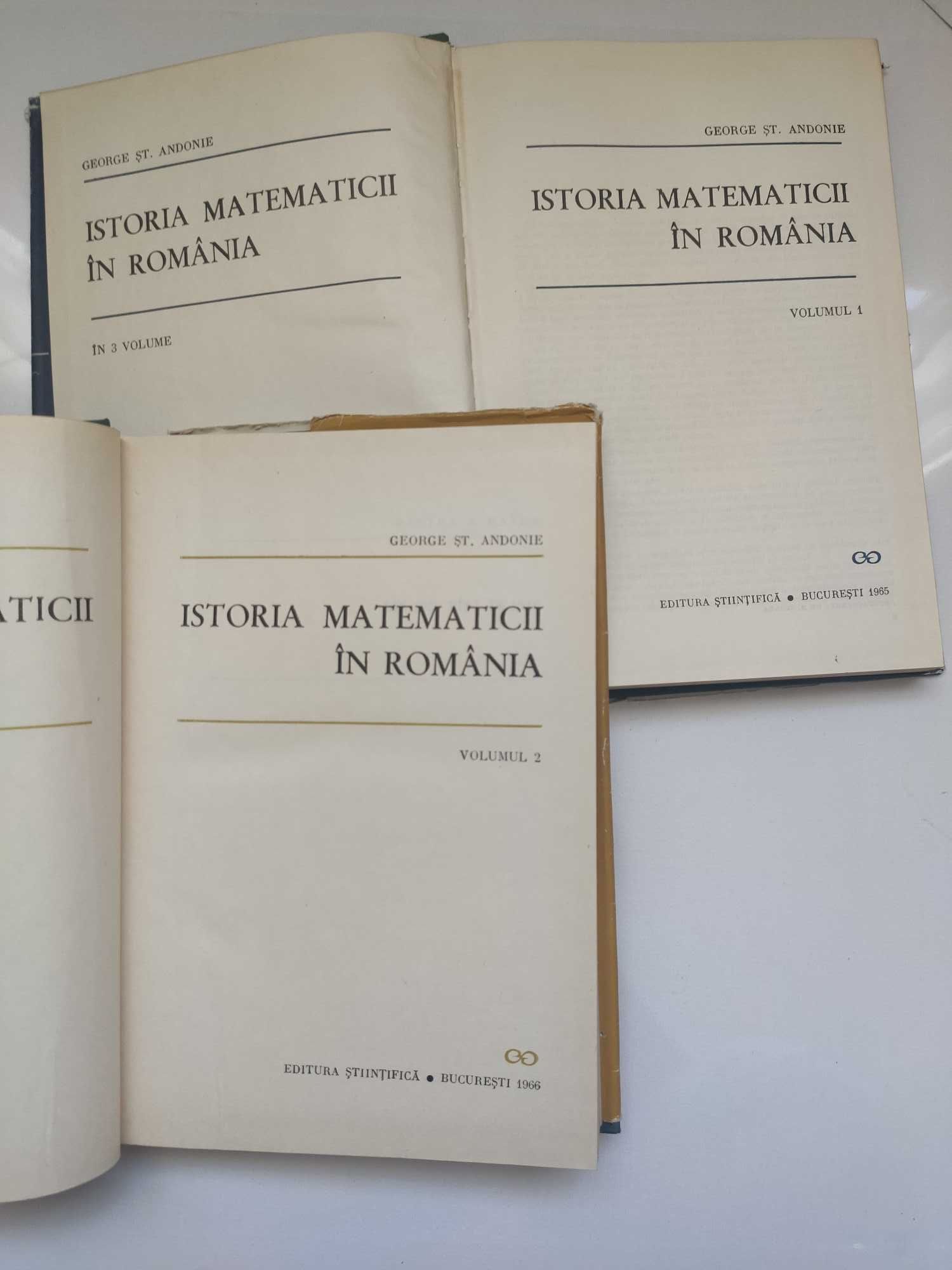 Istoria matematicii in Romania George ST Andonie