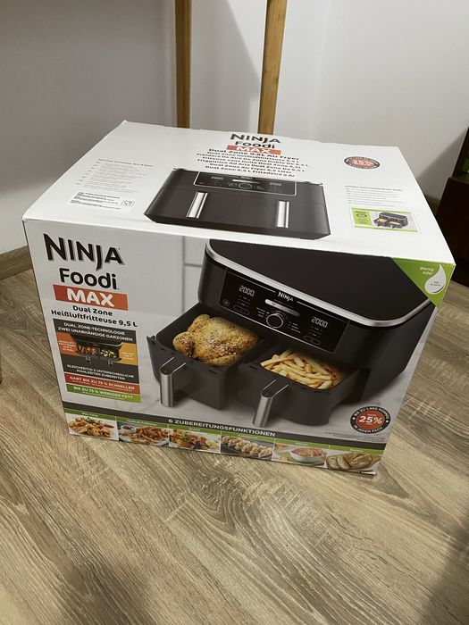 Friteuza cu aer cald Ninja Foodi DualZone AF400, 9.5l, 2470W
