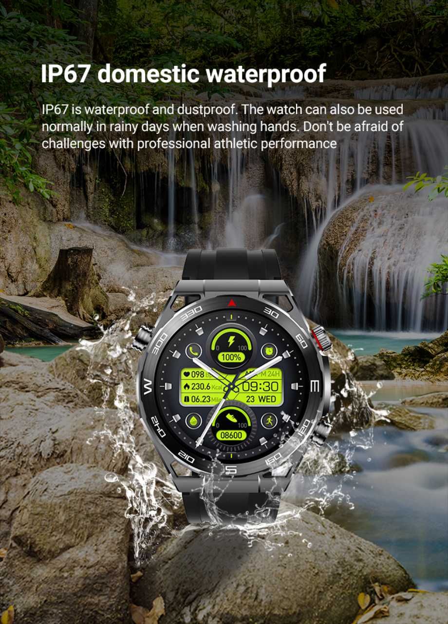 Ceas Smartwatch 1,53 inch Ai Assistant ecran amoled- Man Calibrate