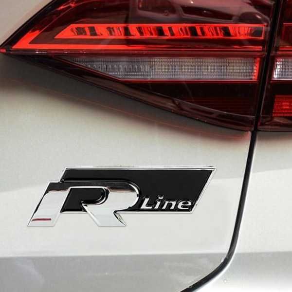 Emblema RLine grila fata sau spate Volkswagen, Culoare Negru ,Rosu