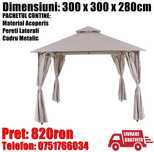 Pavilion CORT Gradina Curte Maro Bej Pereti 3x3x2.8m LivratGRATUIT HR