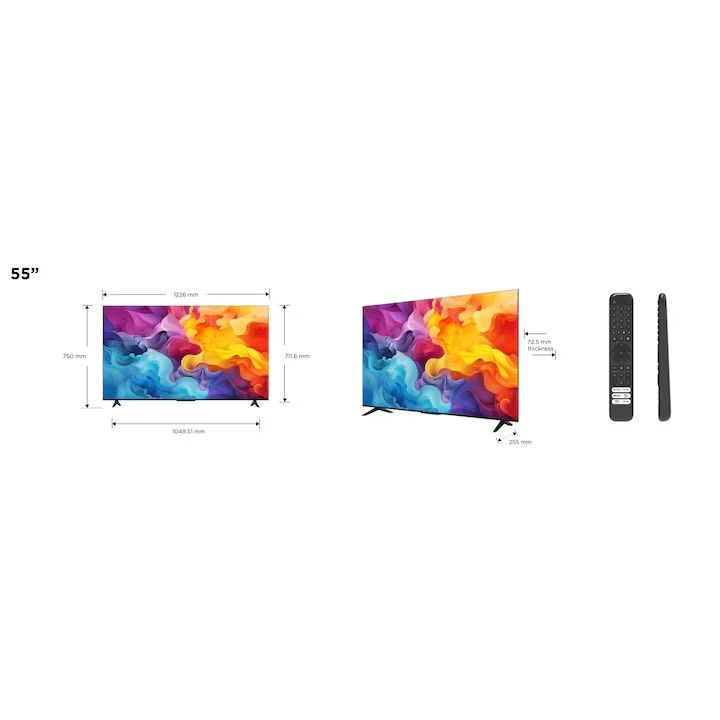 Televizor TCL LED 55V6B, 139 cm, Smart Google TV, 4K Ultra HD, Nou