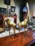 Vand girafe din bronz plin dimensiuni generoase peste 30cm inaltime