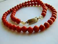 Colier Aur 8K Cu Coral Natural Germania