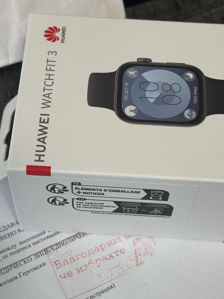 ЗАПЕЧАТАН  Huawei Watch FIT 3 A1 Гаранция 2027 Black