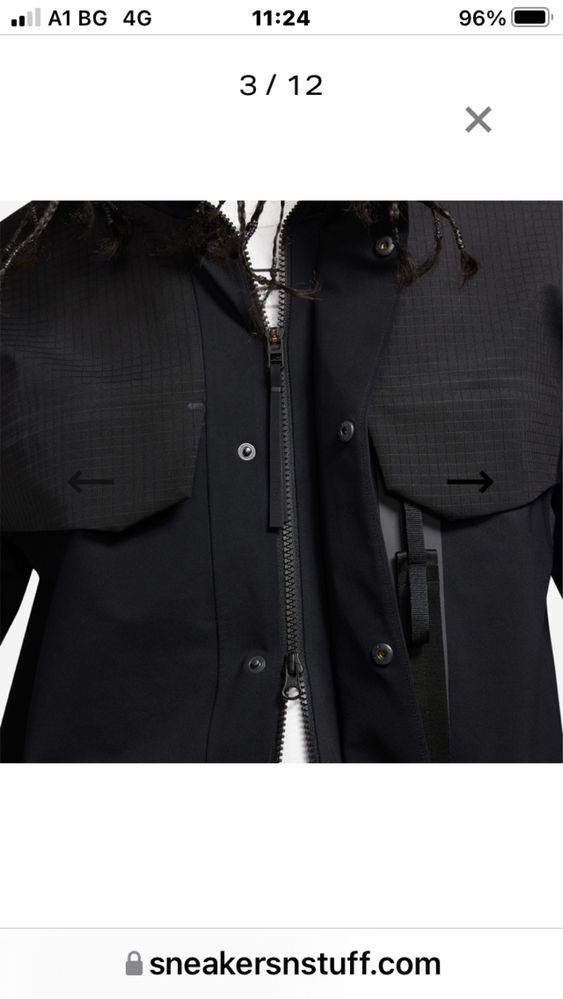 Nike Tech Pack M65 Jacket - Black размер S/М
