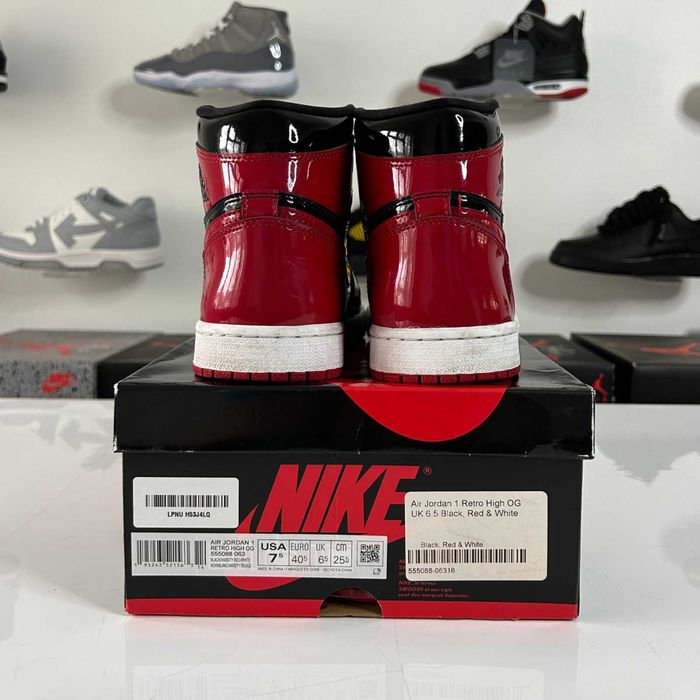 #CHRISTMAS SALE# Jordan 1 Patent Bred Rosu Ediție Limtată-Verificare