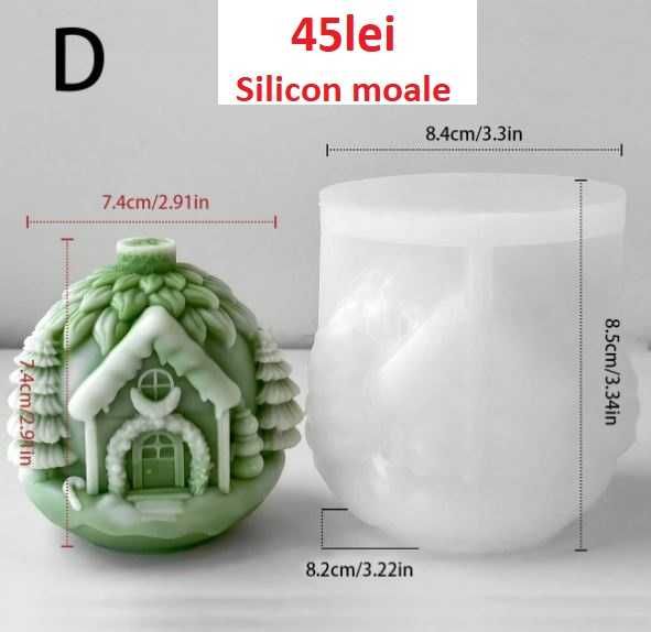 Matrite din Silicon pentru Craciun part 1– lumanari, sapun, ipsos