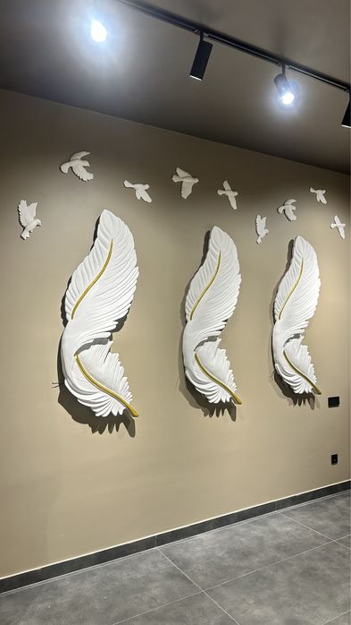 Перья Гипсовая декор