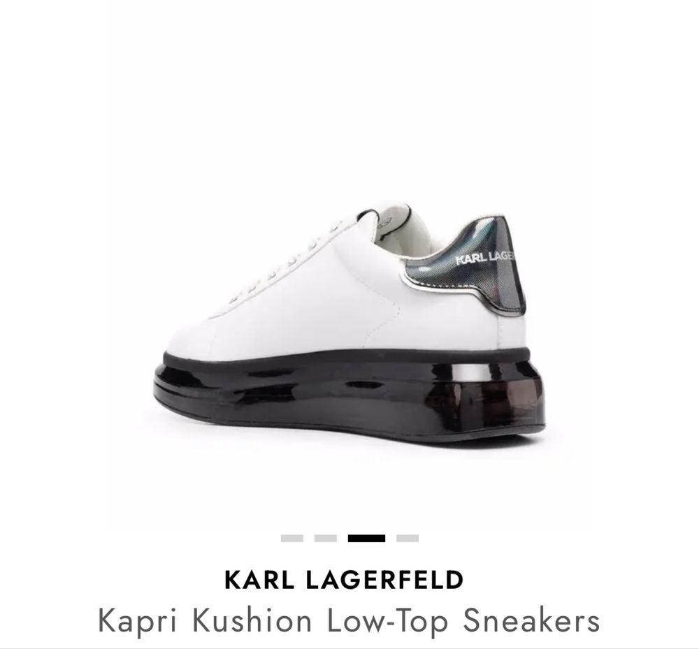 Karl lagerfeld черни и бели обувки 37н