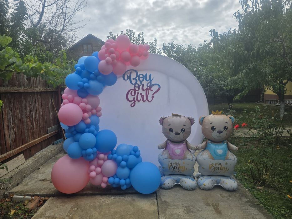 Gender reveal decor
