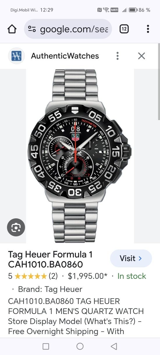 Ceas Tag Heuer Formula 1 Chronograph - 44 mm