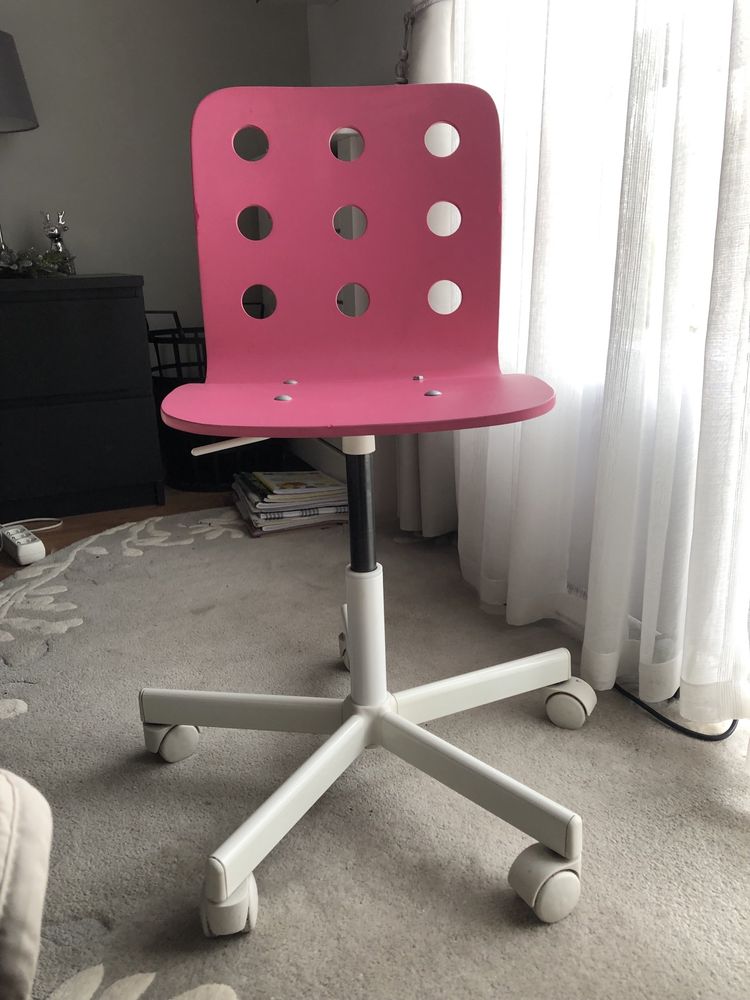 Scaun  birou Ikea roz
