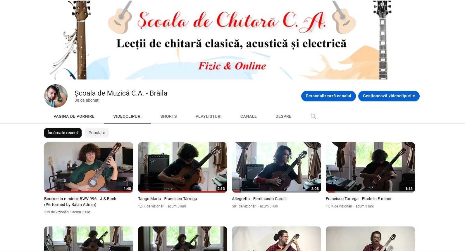 Lecții de chitară, tobe, pian și ukulele - Fizic & Online