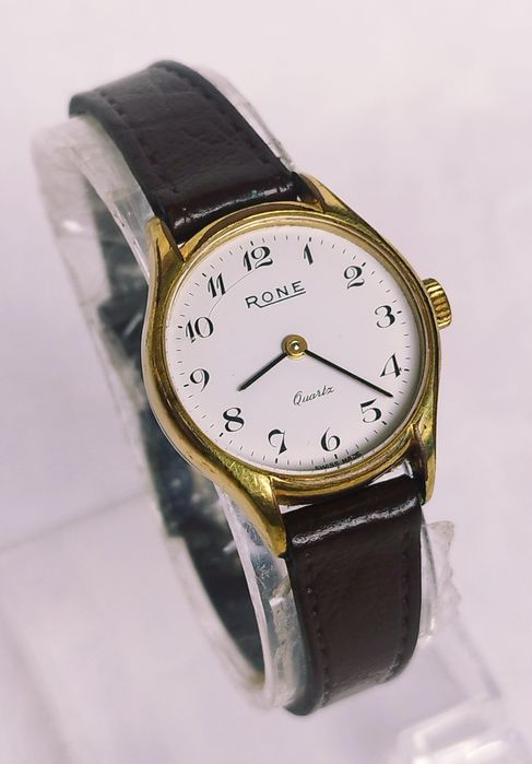 Ceas de damă Rone cu Quartz, din oțel inoxidabil si curea din piele