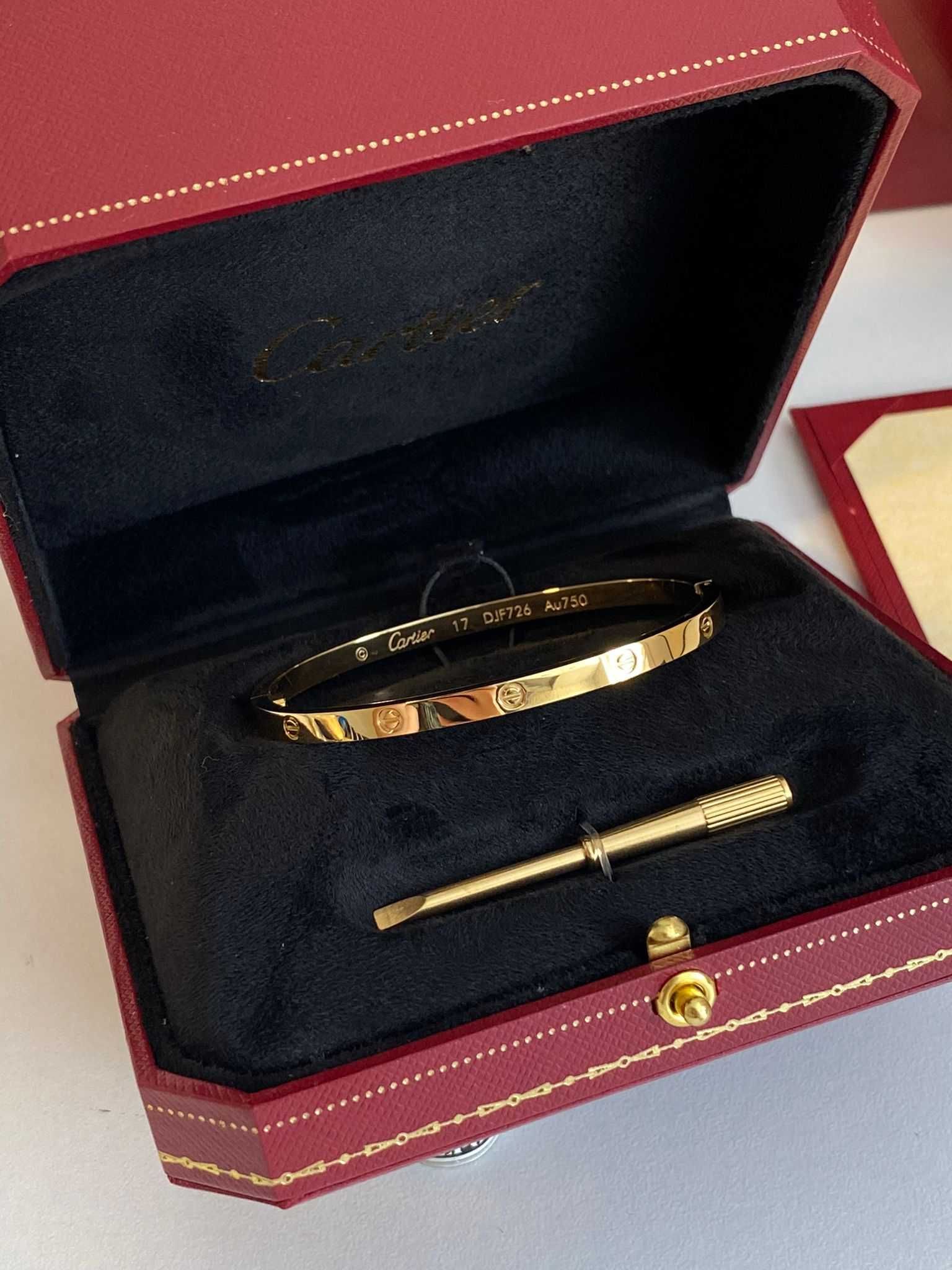 Brățară Cartier Love Slim 17 Gold 750 cu cutie
