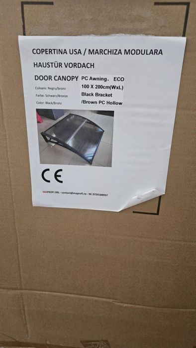 Поликарбонатен навес - козирка за врата или прозорец