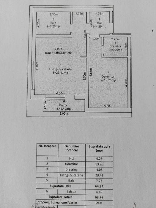 Apartament 2 camere 64m Lacul lui Binder constructie 2019