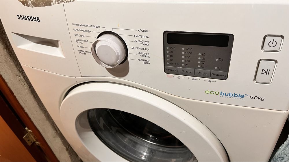 Продам стиральную машину Samsung Eco Bubble 6.0 кг (Б/У)