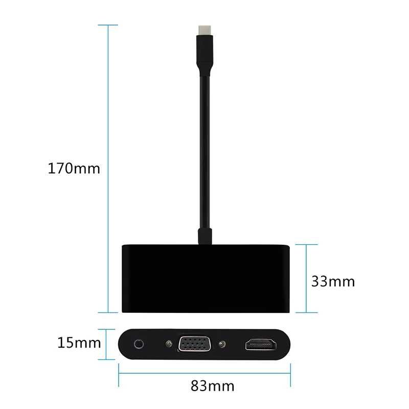 USB-C hub адаптер переходник док станция type-c to hdmi vga usb